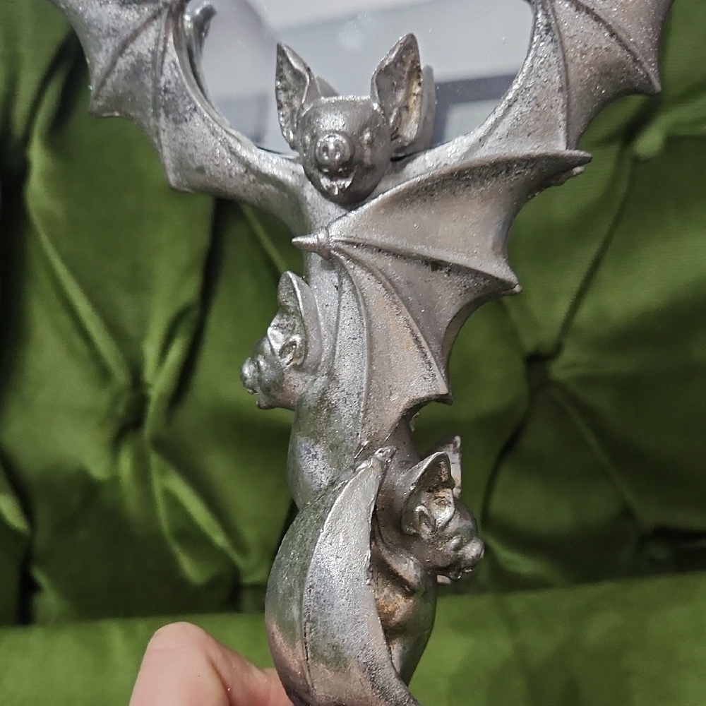 Silver Bat Pumpkin Mirror - Picture 5 of 6